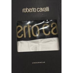 13-70 ROBERTO CAVALLI Men's NWT Cotton Boxer Brief Underwear White XS